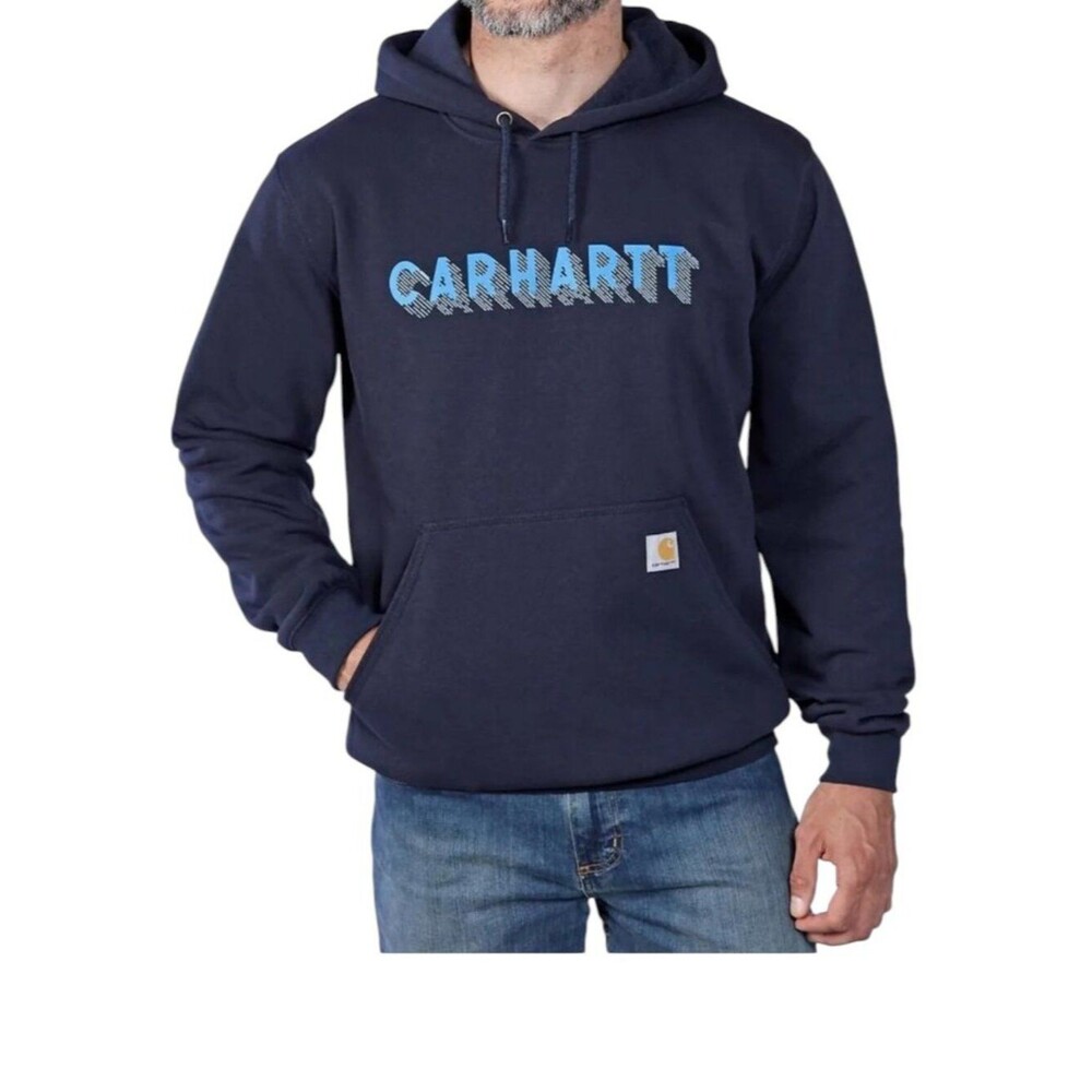 Carhartt Rain Defender Loose Fit Hoodie Navy Blue Men's sz XL